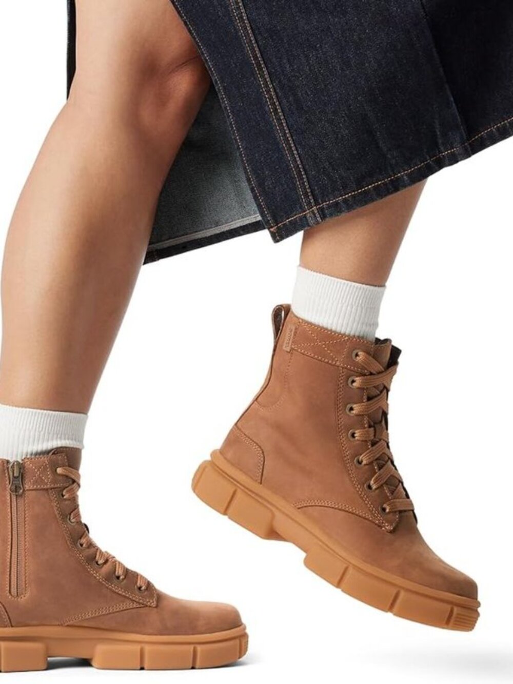 Sorel  Explorer STRT Lace Boots for Women  Velvet Tan Leather/Gum, Size 9  NEW